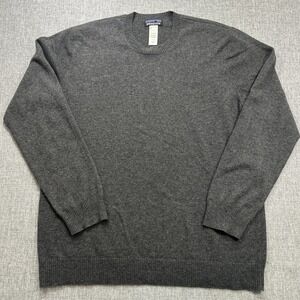 Patagonia Men's XL 100% Cashmere Crewneck Sweater Gray Pullover Outdoor 50936